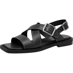 Coach Archival Strappy Buckle Flat Sandal Women's Size 8 Strap Open Toe